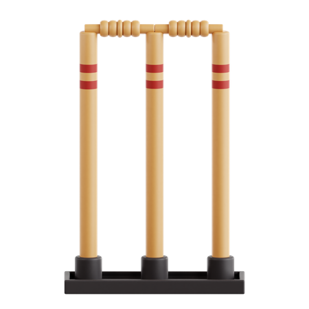 Cricket Stump  3D Icon