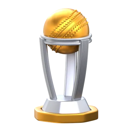 Cricket Trophy 3 D Cricket Sport Icon 3D Icon
