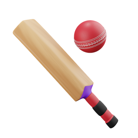 Cricketschläger  3D Illustration