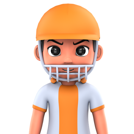 Cricket-Spieler  3D Icon