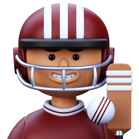 Cricketspieler  3D Icon