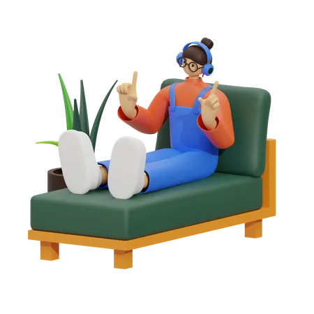 Crie o seu refúgio definitivo para relaxamento  3D Illustration