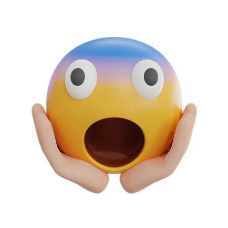 Crier de peur emoji  3D Icon