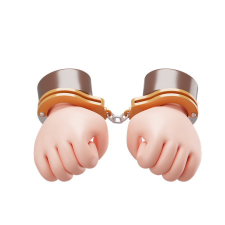 Criminal handcuffs  3D Icon