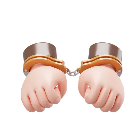 Criminal handcuffs  3D Icon