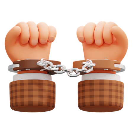 Criminal handcuffs  3D Icon