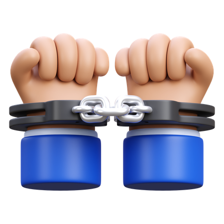 Criminal handcuffs  3D Icon