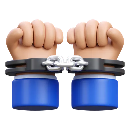 Criminal handcuffs  3D Icon