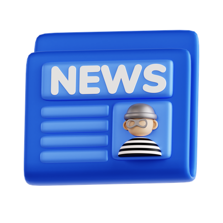 Criminal news  3D Icon