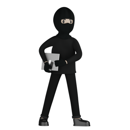 Criminoso com roubo  3D Icon
