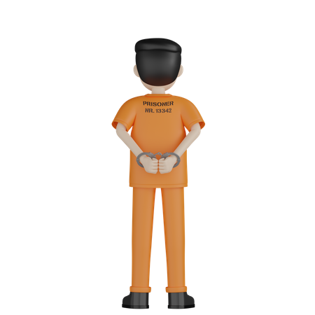 Criminoso preso  3D Icon