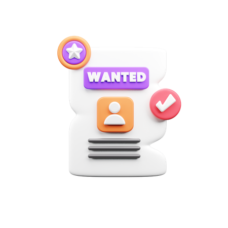 Criminoso procurado  3D Icon