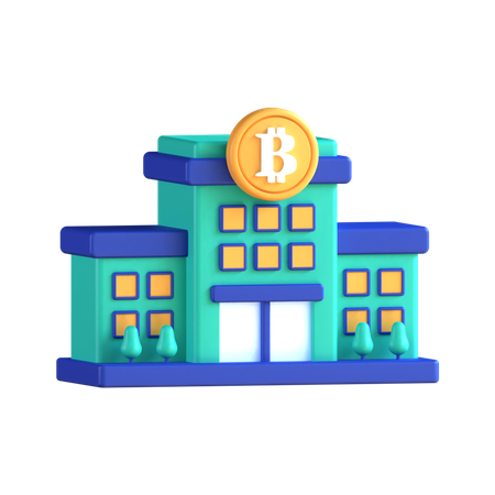 Banco criptográfico  3D Icon