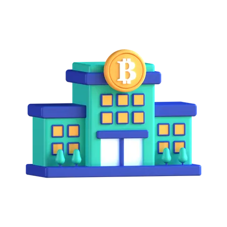 Banco criptográfico  3D Icon