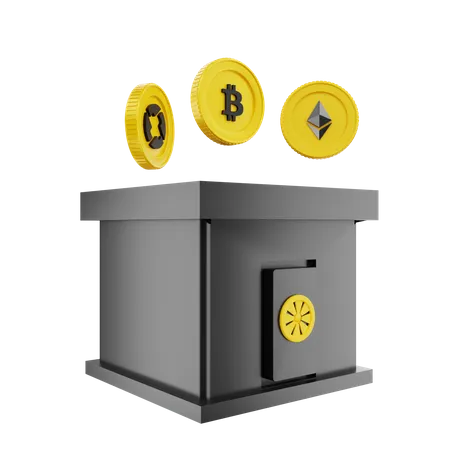 Banco criptográfico  3D Icon