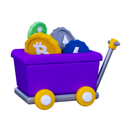 Carro criptográfico  3D Icon