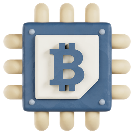 Procesador criptográfico  3D Icon