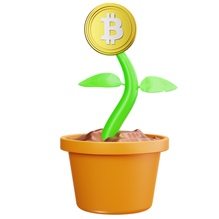 Crescimento criptográfico  3D Icon