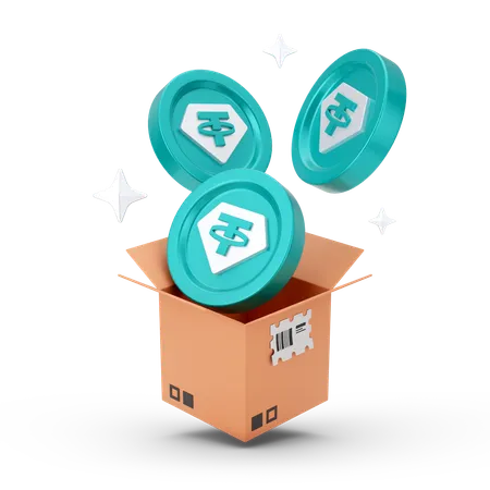 Cripto en caja  3D Icon