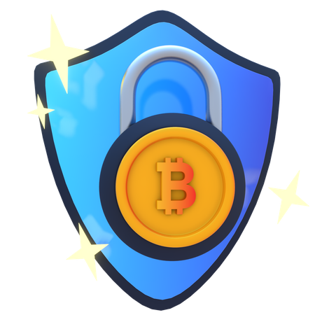 Escudo criptográfico  3D Icon