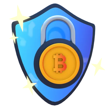 Escudo criptográfico  3D Icon