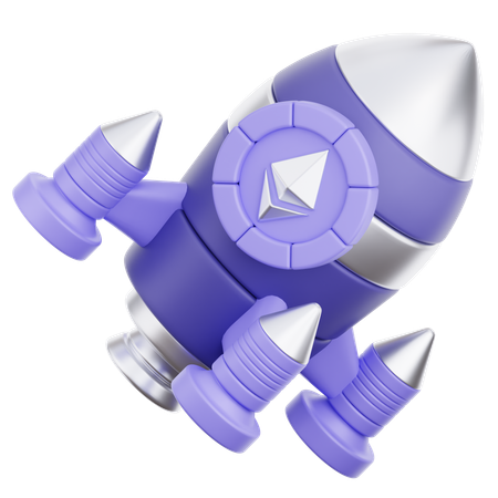Foguete criptográfico  3D Icon