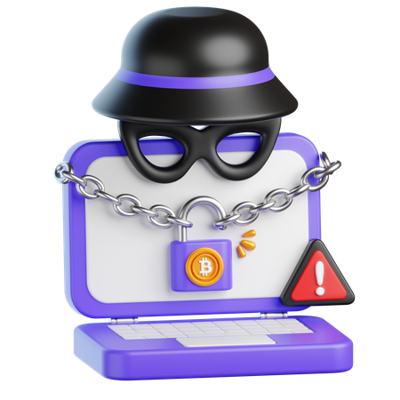 Fraude criptográfica  3D Icon