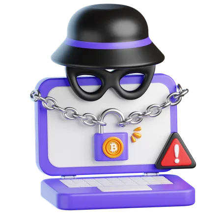 Fraude criptográfica  3D Icon