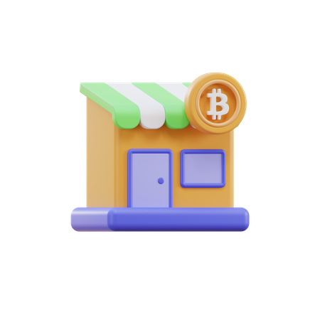 Mercado criptográfico  3D Illustration