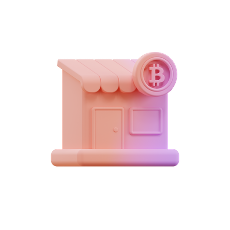 Mercado criptográfico  3D Illustration