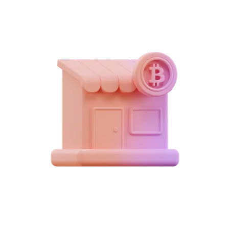 Mercado criptográfico  3D Illustration