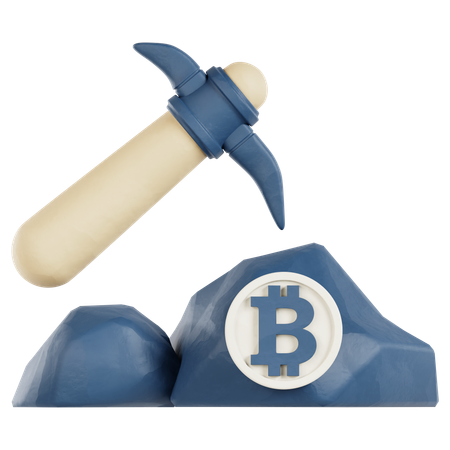 Mineração de criptografia  3D Icon