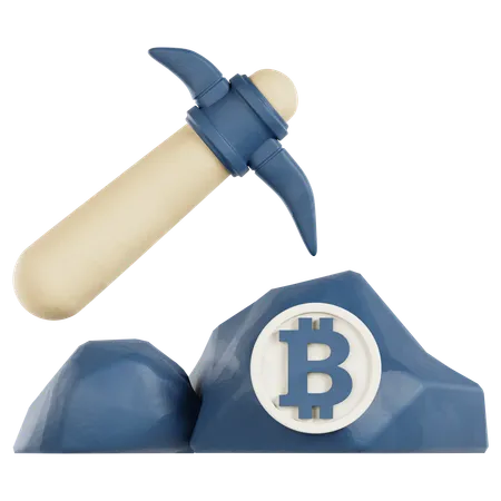 Mineração de criptografia  3D Icon