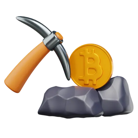 Mineração de criptografia  3D Icon