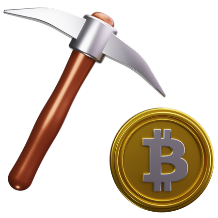 Mineração de criptografia  3D Icon