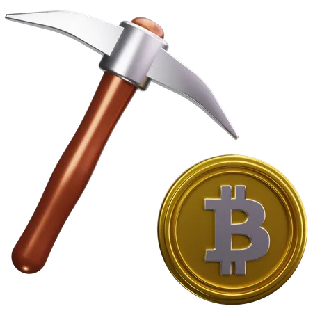 Mineração de criptografia  3D Icon