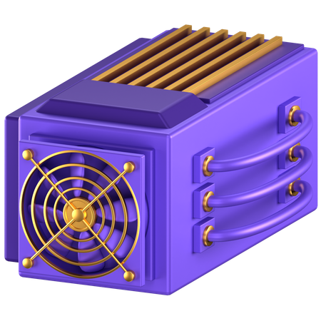 Minerador de criptografia  3D Icon