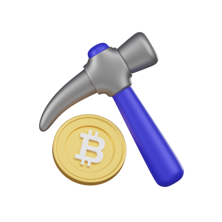 Minería criptográfica  3D Icon