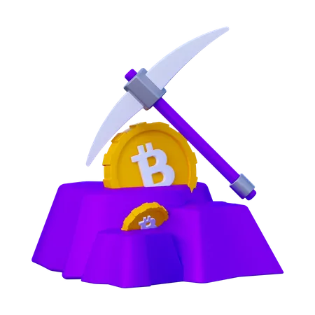 Minería criptográfica  3D Icon