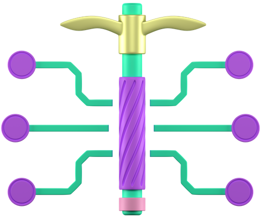 Minería criptográfica  3D Icon