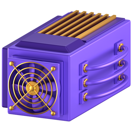 Minero criptográfico  3D Icon