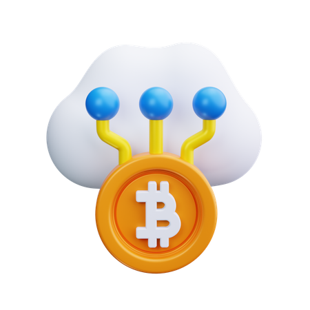 Nube criptográfica  3D Icon