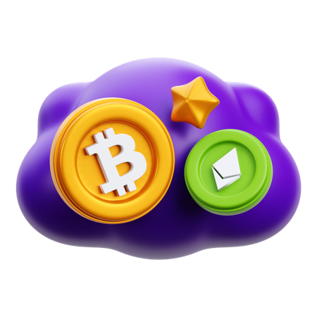 Nube criptográfica  3D Icon