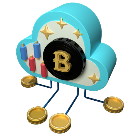 Nube criptográfica  3D Icon