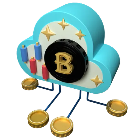 Nube criptográfica  3D Icon