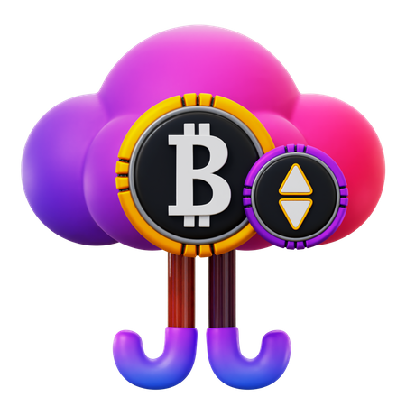 Nube criptográfica  3D Icon