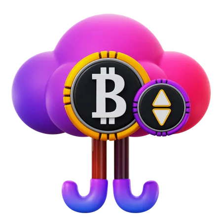Nube criptográfica  3D Icon