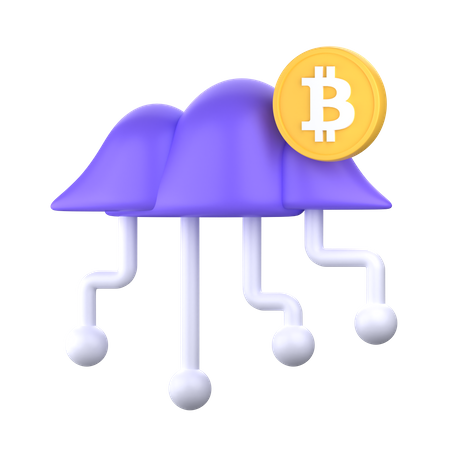 Nube criptográfica  3D Icon