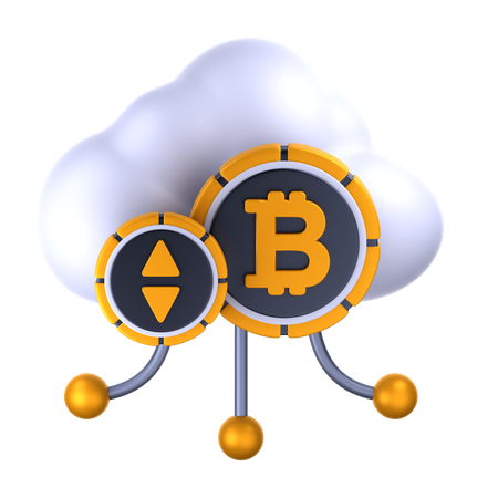 Nube criptográfica  3D Icon