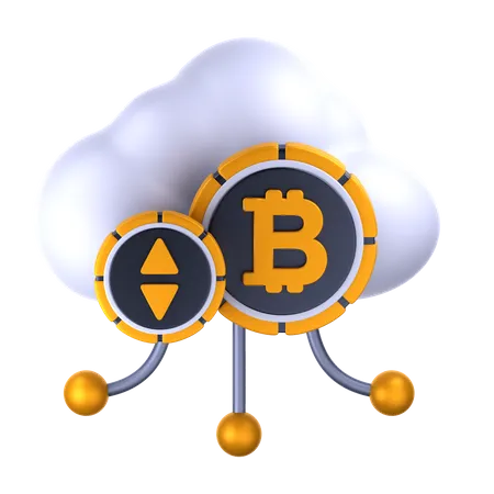 Nube criptográfica  3D Icon